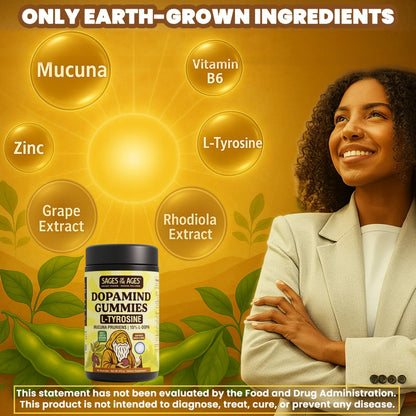 Sages Of The Ages DopaMind Gummies – Tyrosine Support for Focus & Mood
