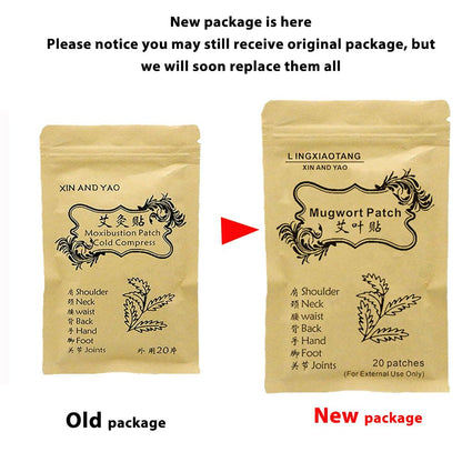 60pcs Mugwort Leaf Pads Wormwood Moxibustion Patch 7x10cm – Foot/Neck/Back Relief