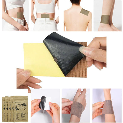 60pcs Mugwort Leaf Pads Wormwood Moxibustion Patch 7x10cm – Foot/Neck/Back Relief