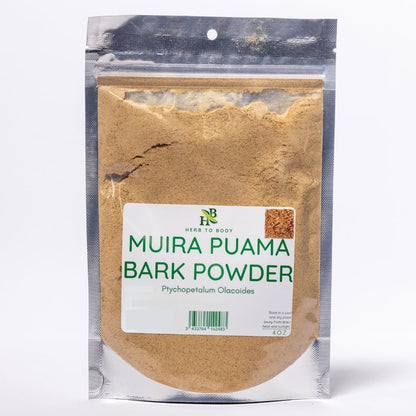 Muira Puama Powder 4oz - Wildcrafted Bark for Tea & Wellness