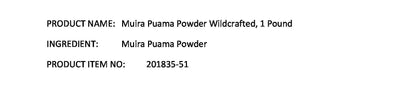 Muira Puama Powder Wildcrafted (1 lb) – Starwest Botanicals | Ptychopetalum olacoides