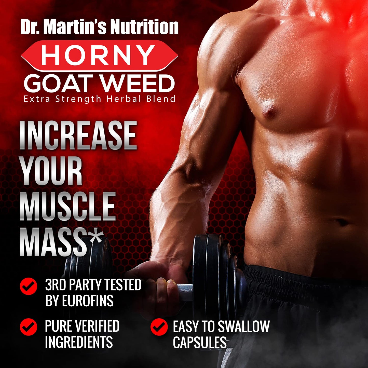Super Strength 1590mg Horny Goat Weed 120 Capsules With Maca Arginine & Ginseng - Naturally Boost your Health, Workout Performance, Endurance & Energy, Joint Health For Men & Women (120C)