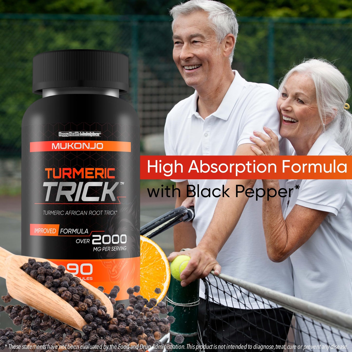 Mukonjo Turmeric Trick for Men – Vitamin D, Zinc & Black Pepper Curcumin