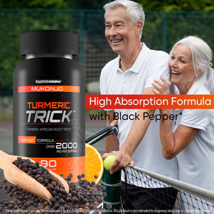 Mukonjo Turmeric Trick for Men – Vitamin D, Zinc & Black Pepper Curcumin