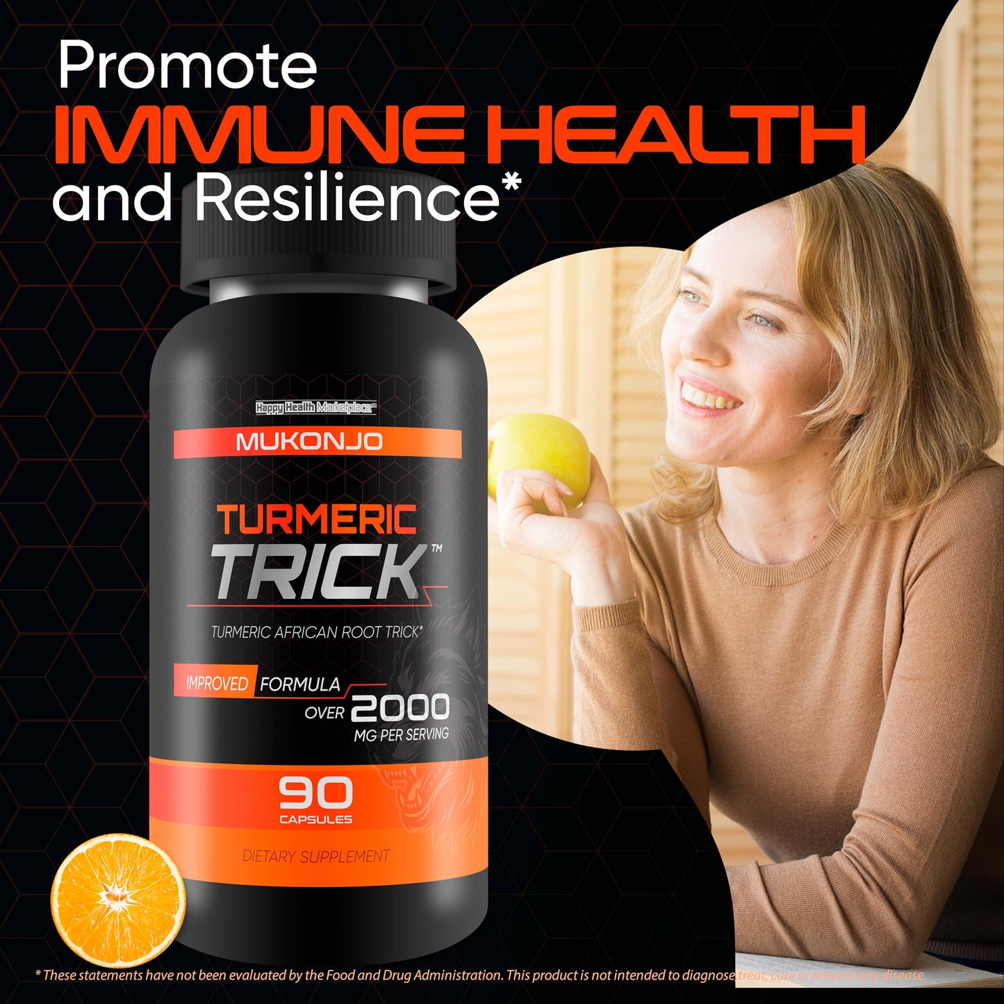 Mukonjo Turmeric Trick for Men – Vitamin D, Zinc & Black Pepper Curcumin