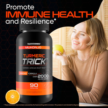 Mukonjo Turmeric Trick for Men – Vitamin D, Zinc & Black Pepper Curcumin