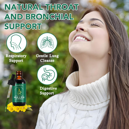 Mullein Drops for Lungs - 4 Fl Oz | Respiratory Support & Immune Health