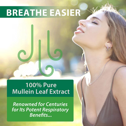Mullein Drops for Lungs – Natural Mullein Leaf Extract & Lung Health | 2.02 fl oz