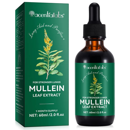 Mullein Drops for Lungs – Natural Leaf Extract & Chlorophyll (2 oz)