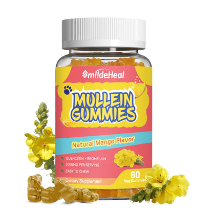 Mullein Gummies 3000MG – Sugar Free, Vegan, Lung Support (60 Count)