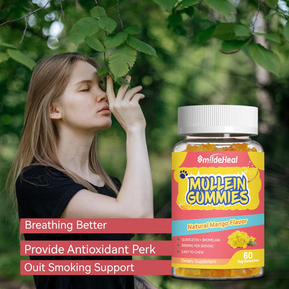 Mullein Gummies 3000MG – Sugar Free, Vegan, Lung Support (60 Count)