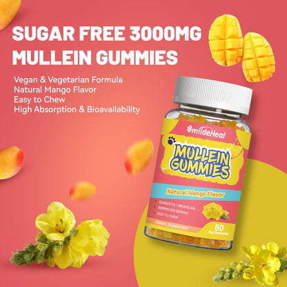 Mullein Gummies 3000MG – Sugar Free, Vegan, Lung Support (60 Count)