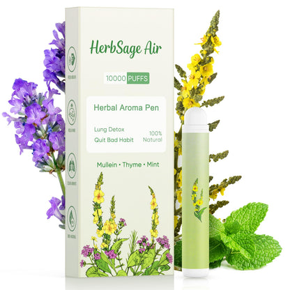 Mullein Herbal Diffuser Pen – ULTRA-LONG 10,000 Uses | All-Natural