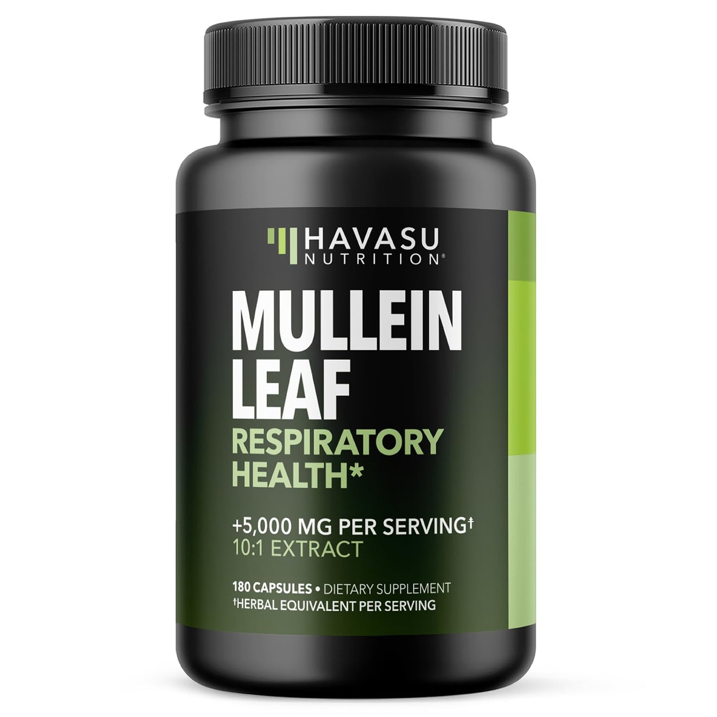 Mullein Leaf Capsules 5000mg 10:1 | Lung Support & Immune Health - 180 Count - Vegan