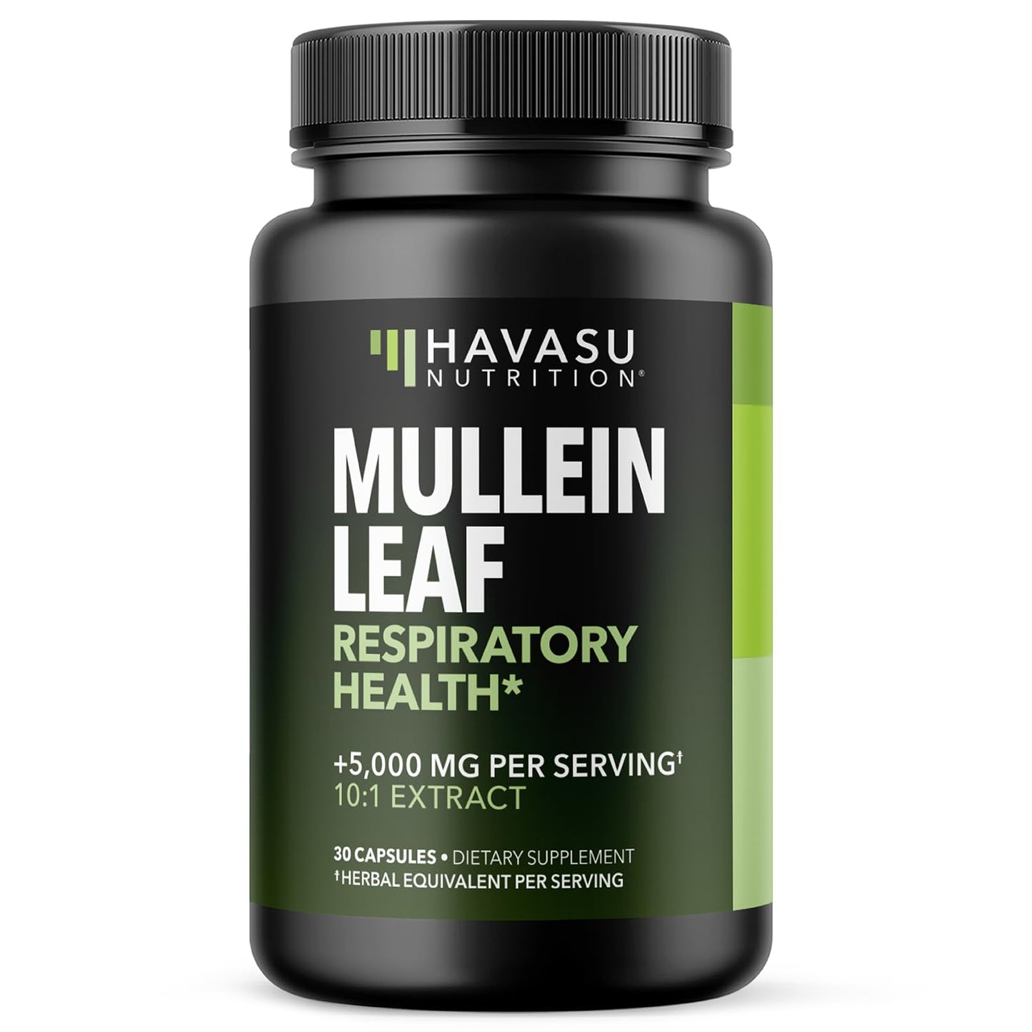 Mullein Leaf Capsules 5000mg 10:1 – Lung Support & Immune Function (30 Count) – Vegan, Non-GMO
