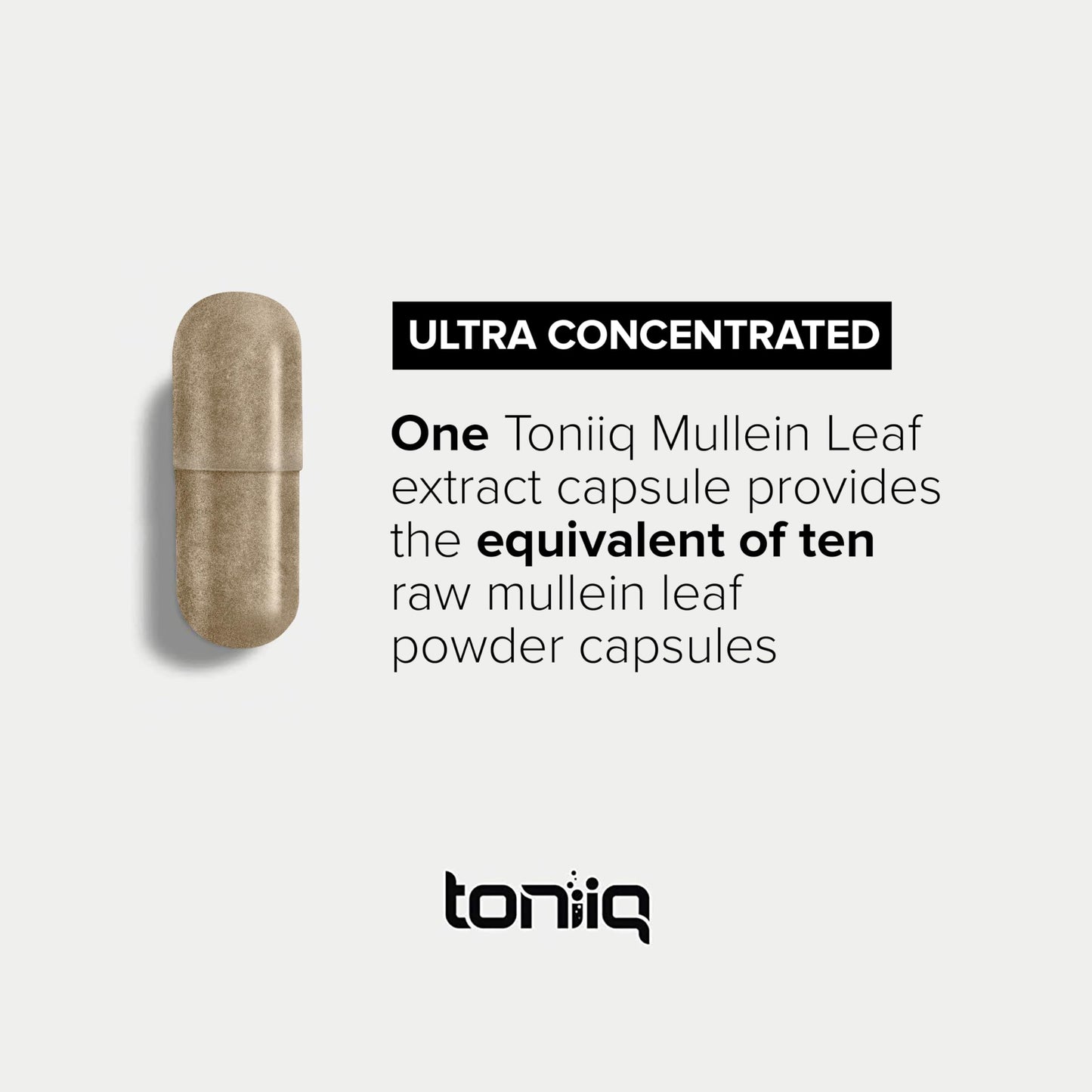 Mullein Leaf Capsules - Ultra High Potency 10:1 Extract | 1300mg per Serving | 120 Capsules