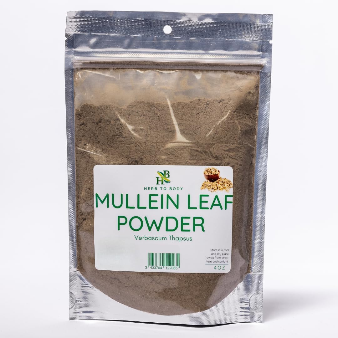 Mullein Leaf Powder (Verbascum Thapsus) – Wildcrafted 4oz | Herb To Body