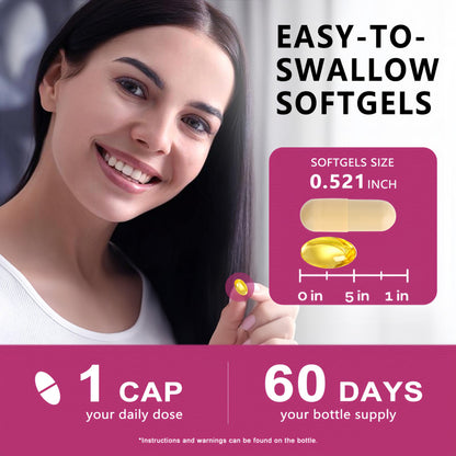 Multi Collagen Peptides Softgels - Types I, II, III, V, X | Biotin, Vitamin C, Hyaluronic Acid | 60 Servings