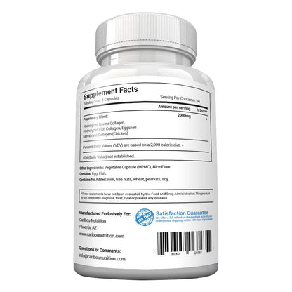 Multi Collagen Pills – 180 Capsules | Types I–X | Grass-Fed Beef, Wild Fish, Eggshell