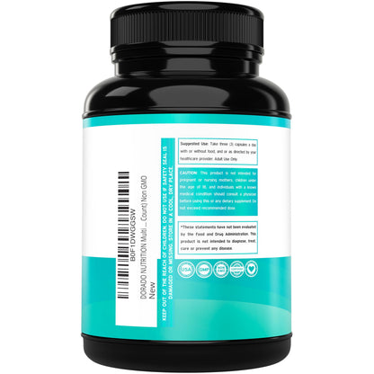 Multi Collagen Pills for Women & Men – 120 Capsules | Types I-V-X | USA Made