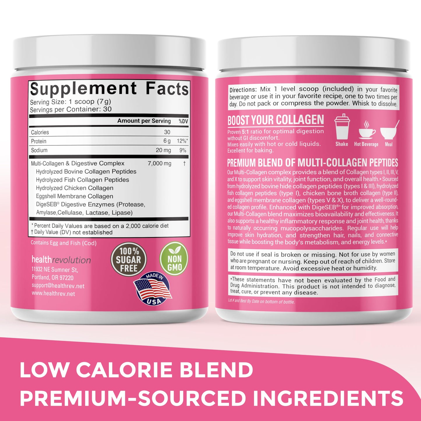 Multi Collagen Protein Powder – Types I–X, 99% Absorption, Unflavored