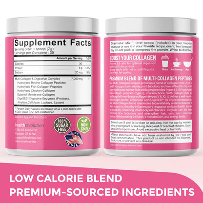 Multi Collagen Protein Powder – Types I–X, 99% Absorption, Unflavored