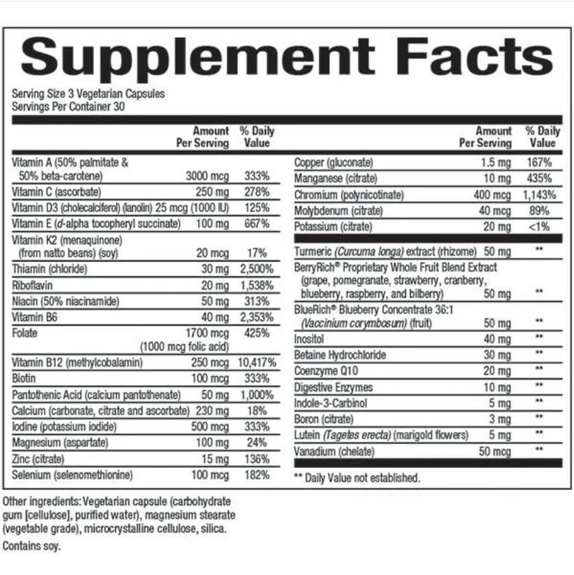 MultiFactors Women's 50+ Multivitamin & Mineral Formula – 90 Capsules | Natural Factors