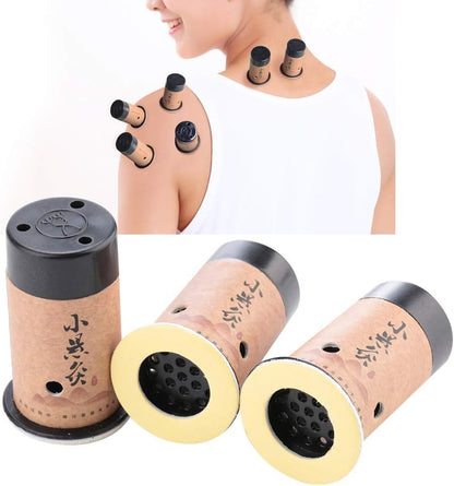 Moxibustion Box with Moxa Stick for Acupuncture and Massage | Artemisia Mugwort Holder & Roller