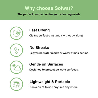 SOLWST Optix Lens Cleaning Wipes - 100 Pre-Moistened, Individually Wrapped for Eyeglasses, Lenses & Screens