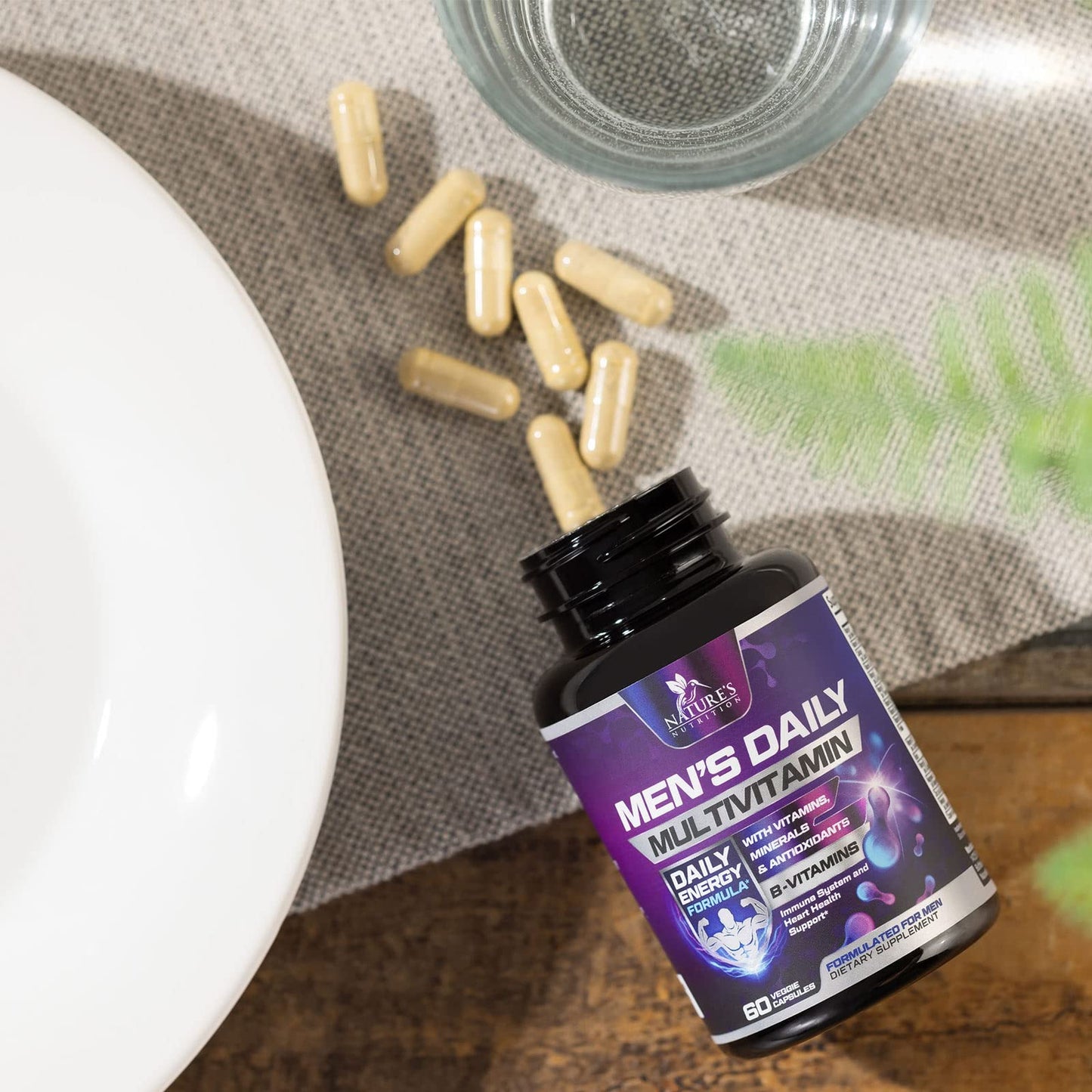 Multivitamin for Men - Immune & Energy Support | Non-GMO 60 Capsules