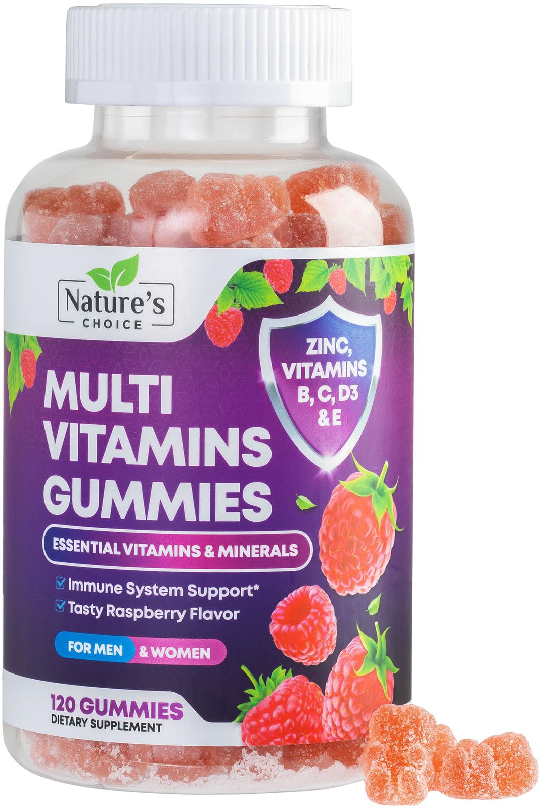 Multivitamin Gummies for Adults – Immune Support, Vitamins A C D E B12, 120 Gummies