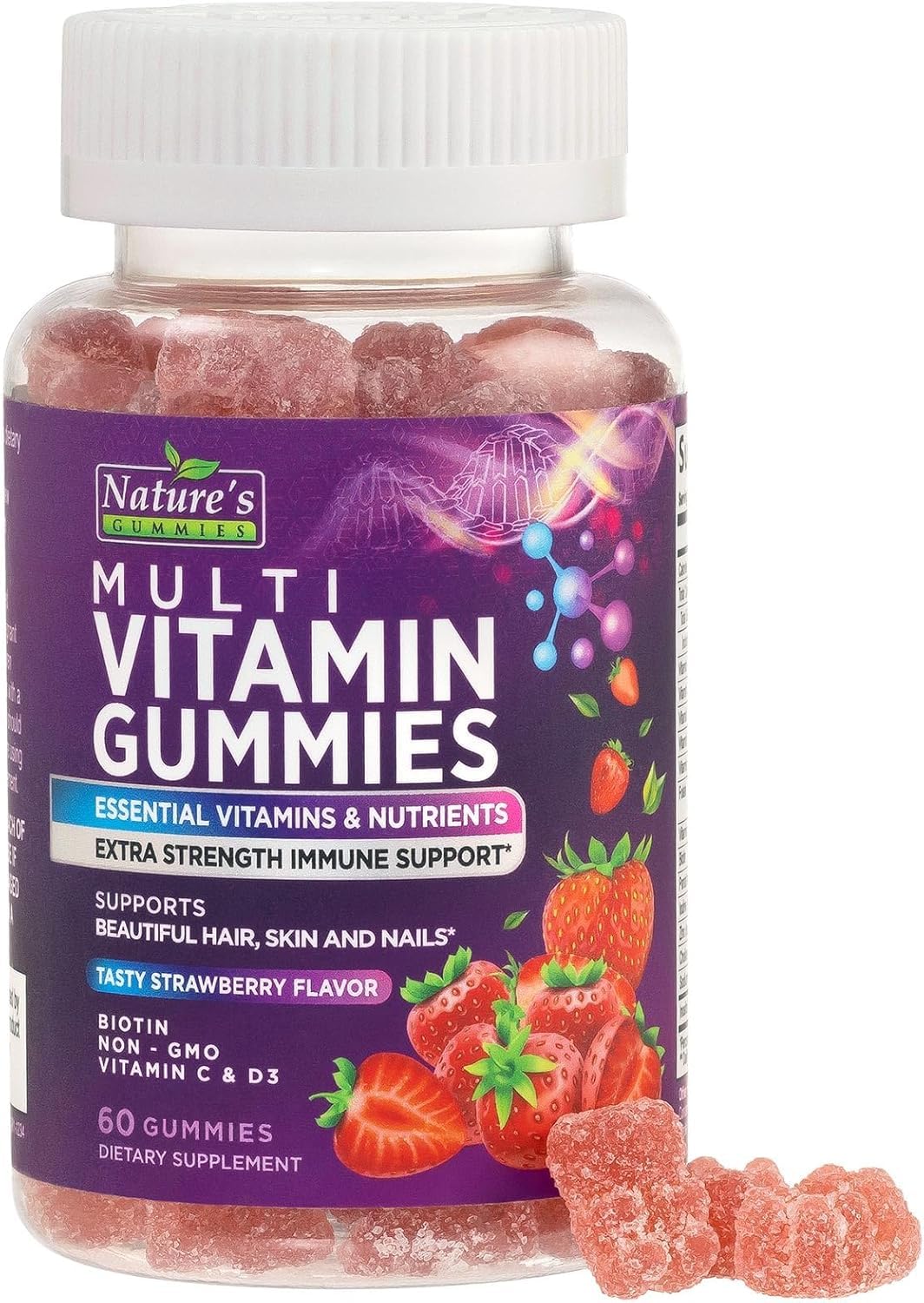 Multivitamin Gummies for Adults - Immune Support for Men & Women | 60 Gummies