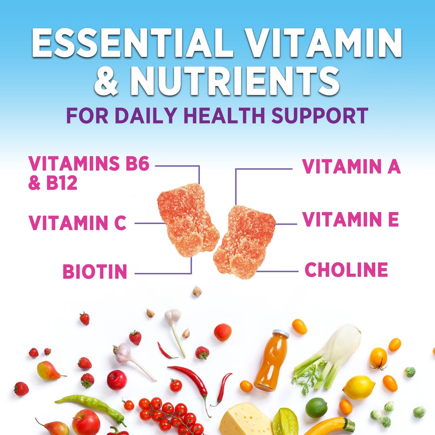 Multivitamin Gummies for Adults - Immune Support for Men & Women | 60 Gummies