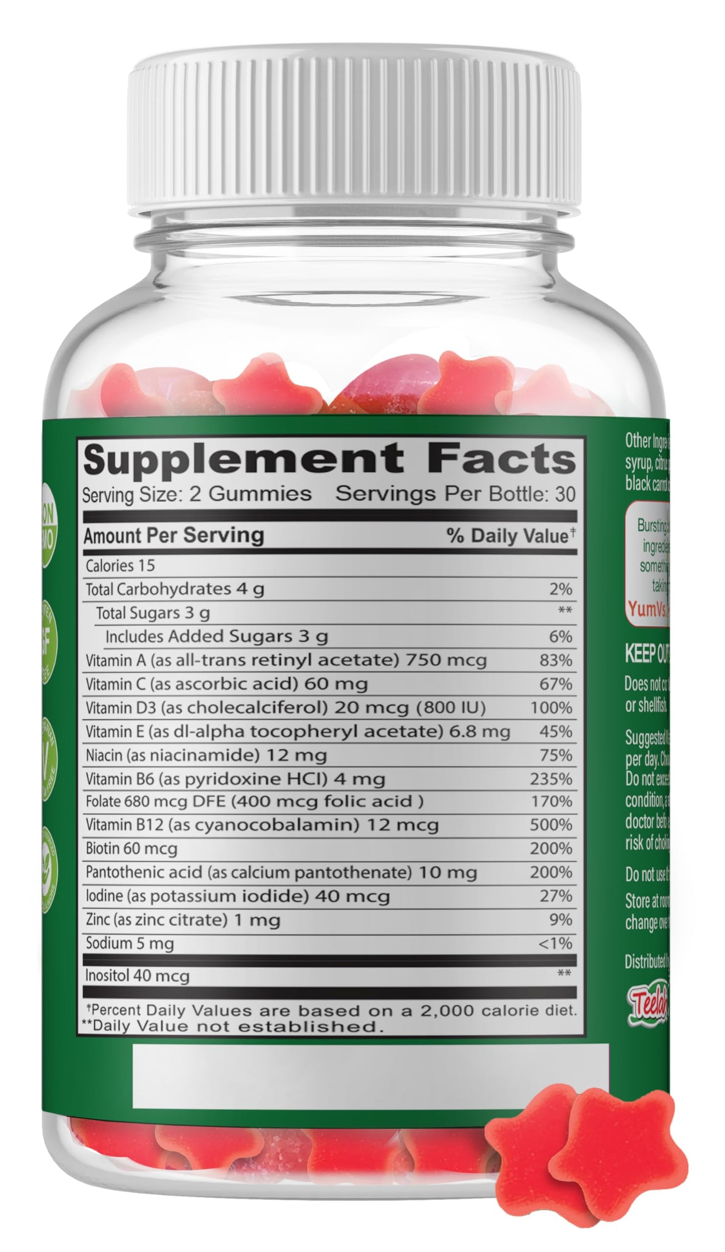 Multivitamin Gummies for Adults – Immune Support | Ault Multi VIT Vitamin with A, C, D, E, B6, B12 & Zinc - 60 Gummies