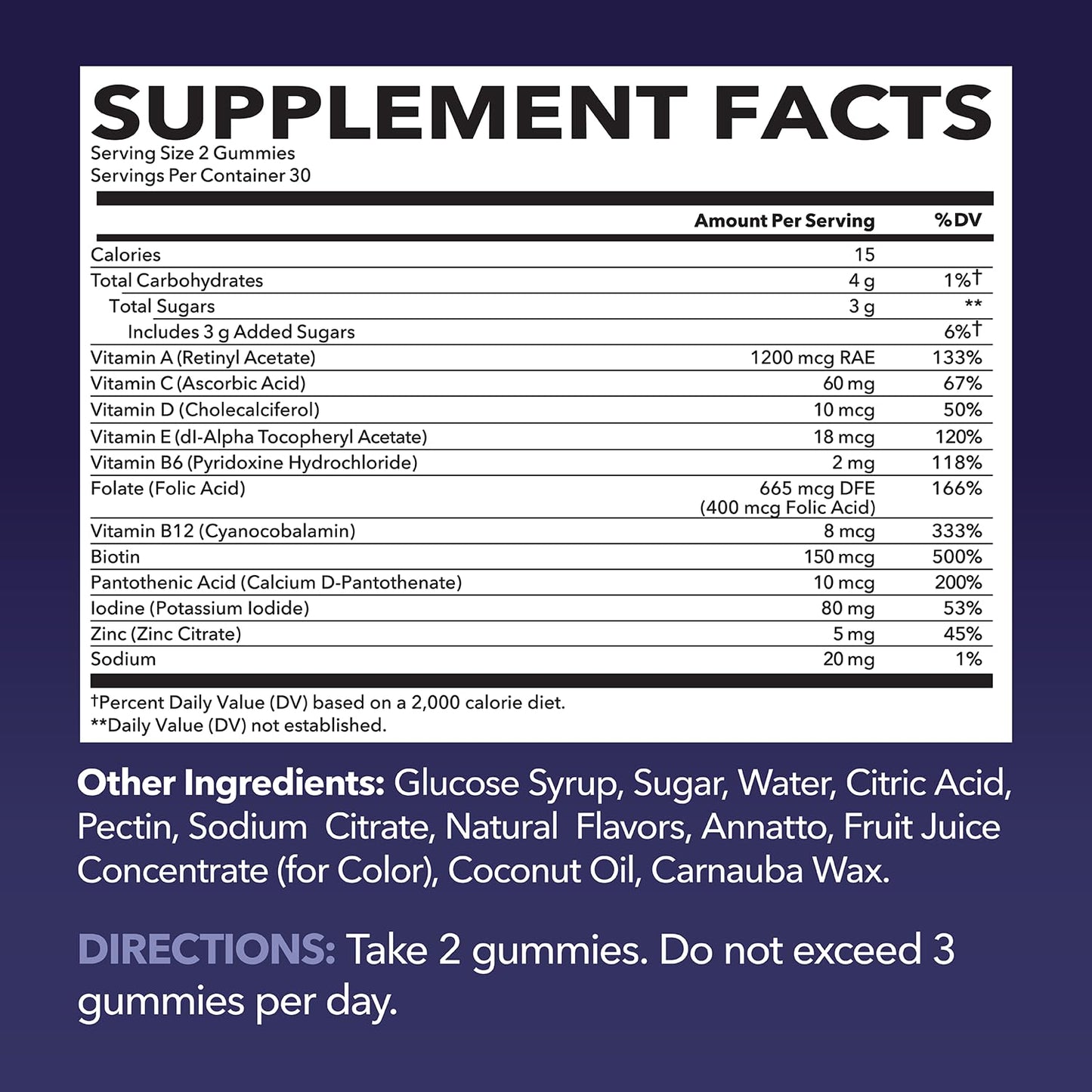 Multivitamin Gummies for Adults - Mixed Berry Flavor, 60 Count | Vitamin C, D & Zinc