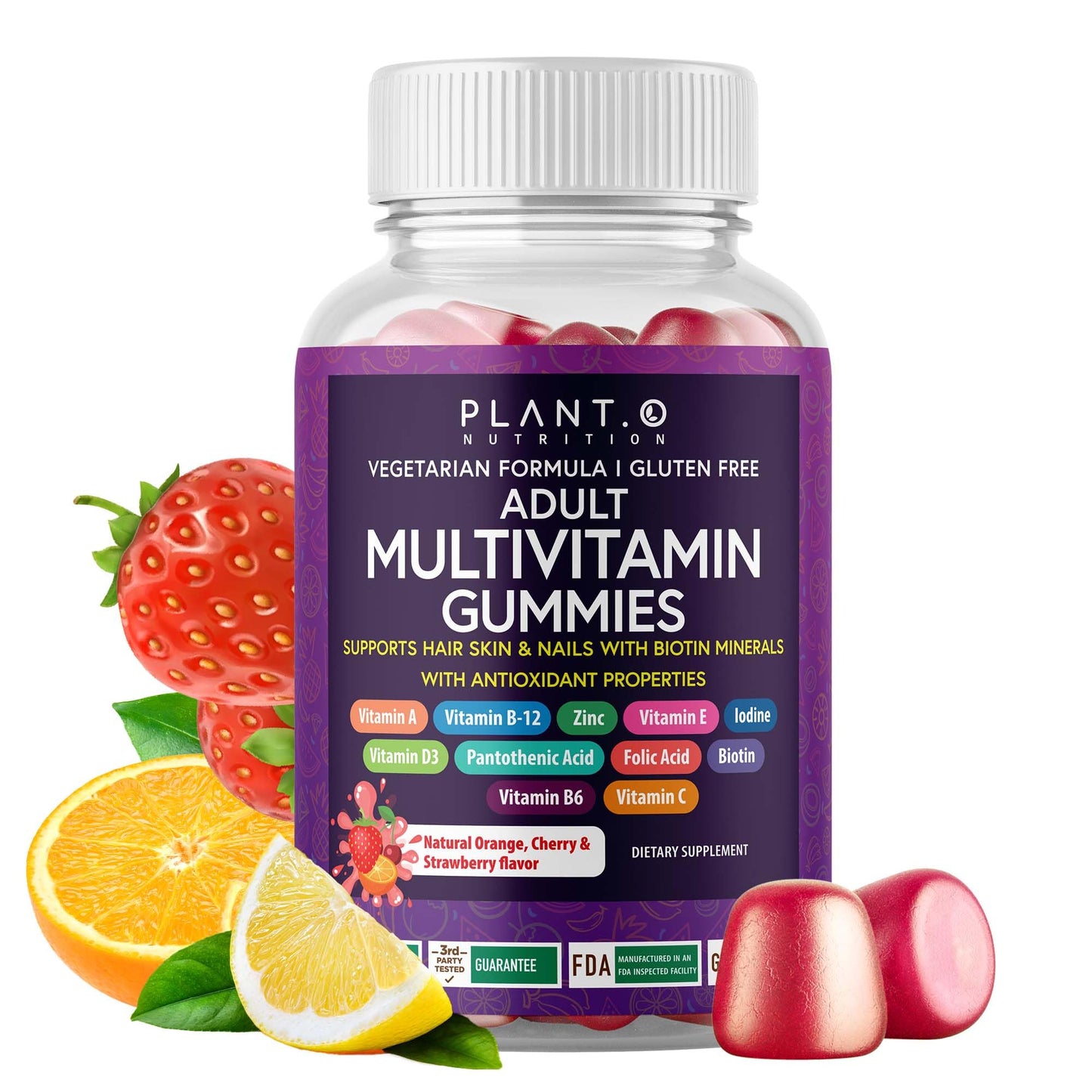 Complete Multivitamin Gummies for Adults - Energy & Immunity - Gluten Free Veggie (90-count)