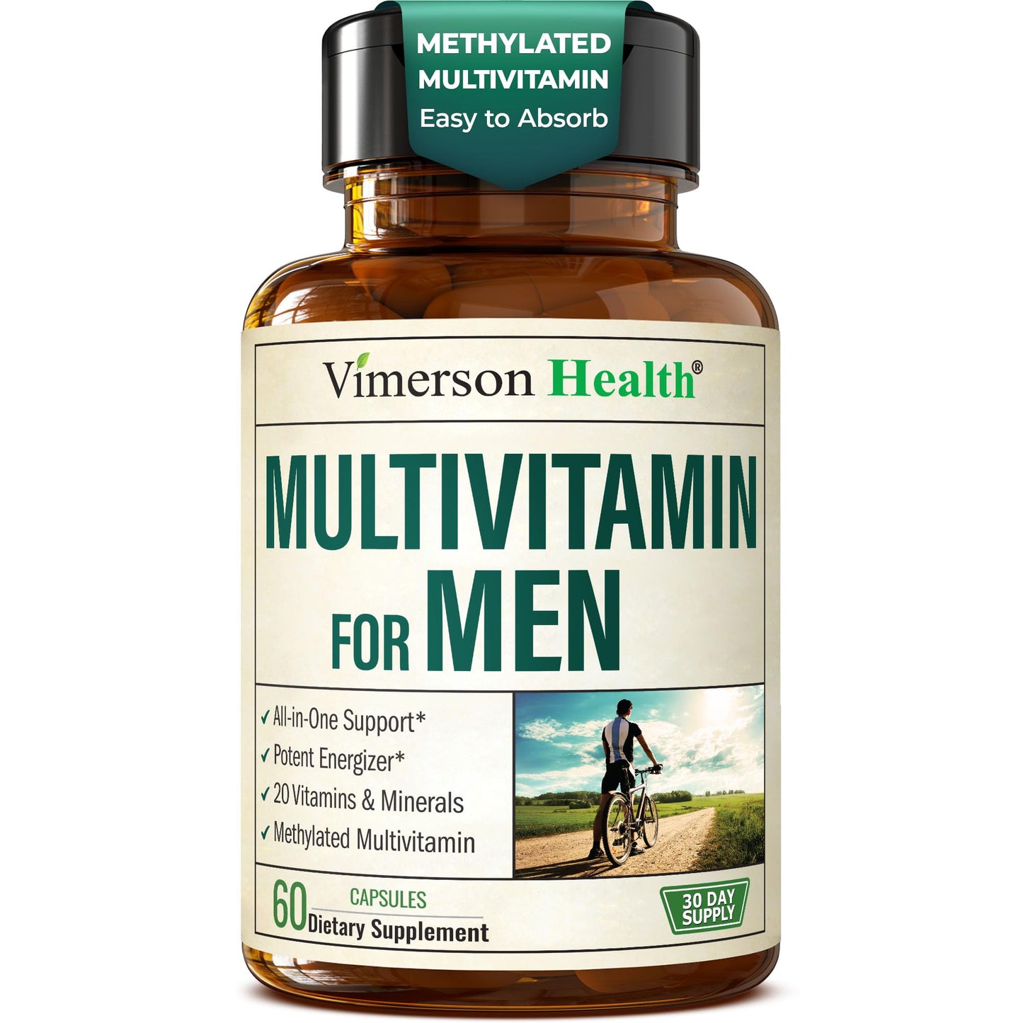 Multivitamin for Men – Methylated Mens Multivitamins & Multiminerals Capsules | High Potency, Bioavailable Vitamins