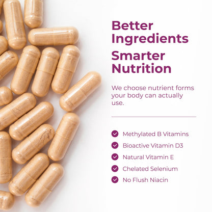 Multivitamin for Women - Methylated Vitamins & Minerals for Daily Support