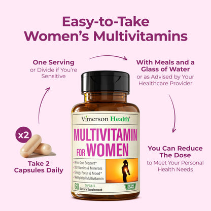 Multivitamin for Women - Methylated Vitamins & Minerals for Daily Support
