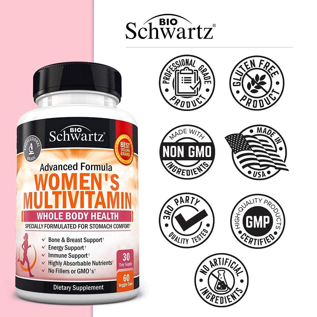 Women's Multivitamin with Vitamin D3 - Immunity & Joint Support - 60 Ct