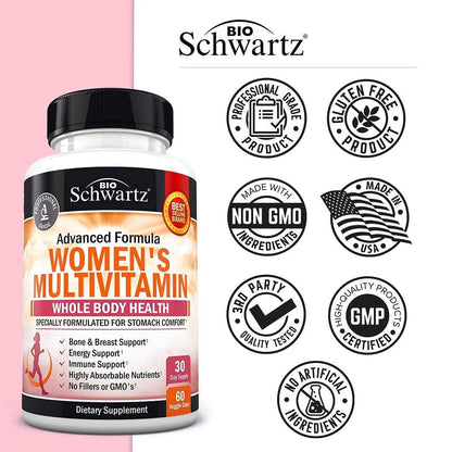Women's Multivitamin with Vitamin D3 - Immunity & Joint Support - 60 Ct