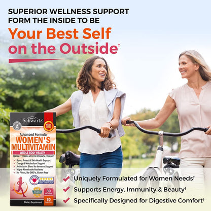 Women's Multivitamin with Vitamin D3 - Immunity & Joint Support - 60 Ct
