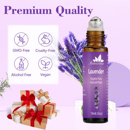 Lavender Essential Oil Roll On – Mumianhua 0.33oz | Therapeutic Aromatherapy