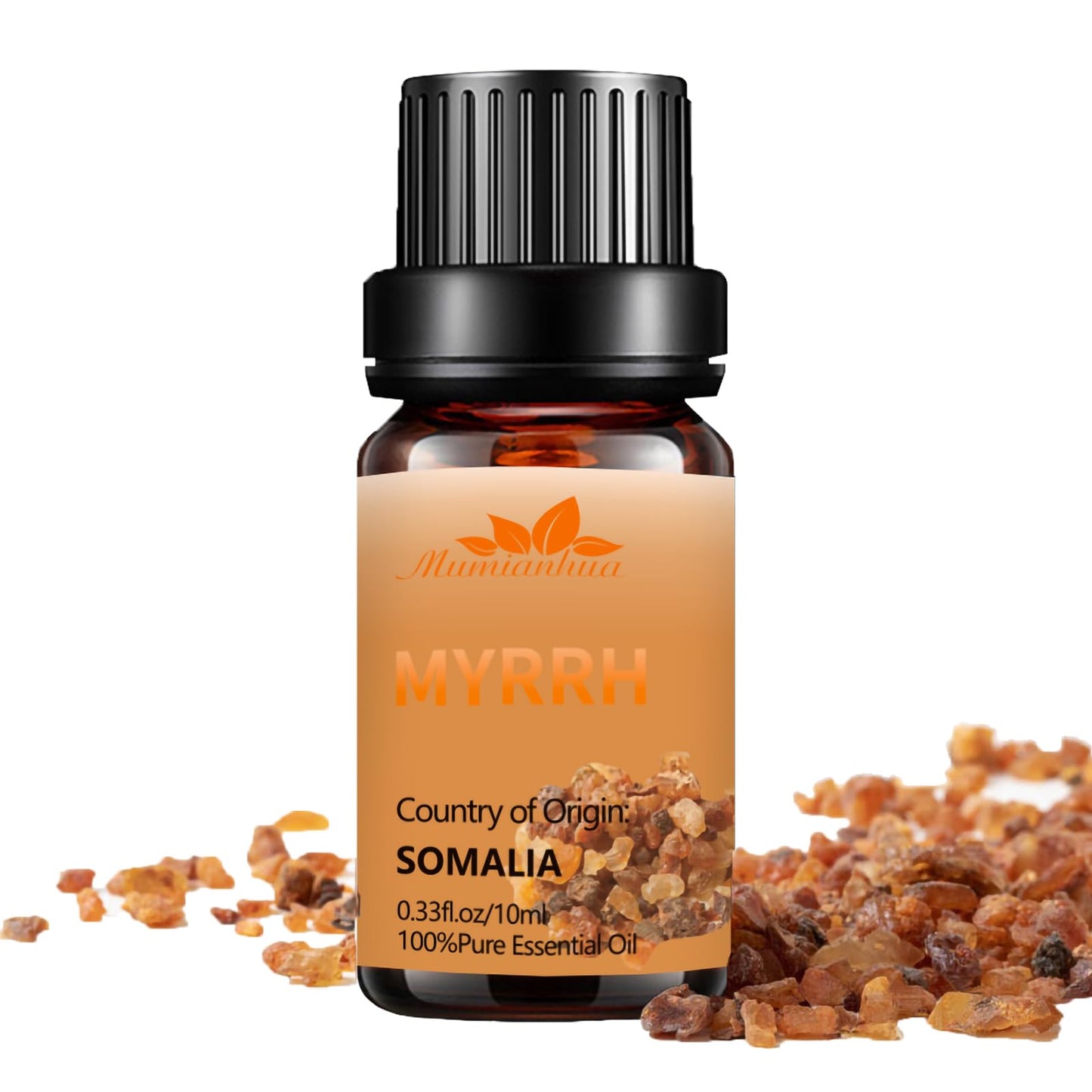 Mumianhua Myrrh Essential Oil 0.33 Fl Oz – 100% Pure Earthy Aroma for Diffuser, Skincare, Hair, Beard & Candle Making