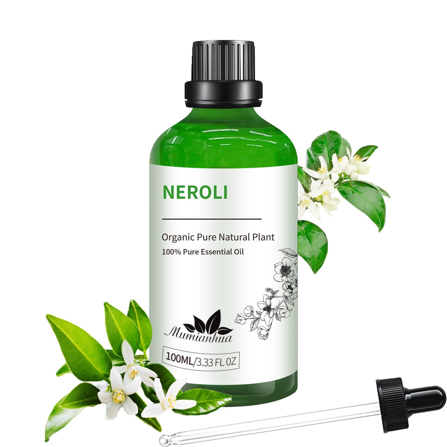 Mumianhua Neroli Essential Oil 100% Pure Therapeutic Grade - 3.38 fl oz