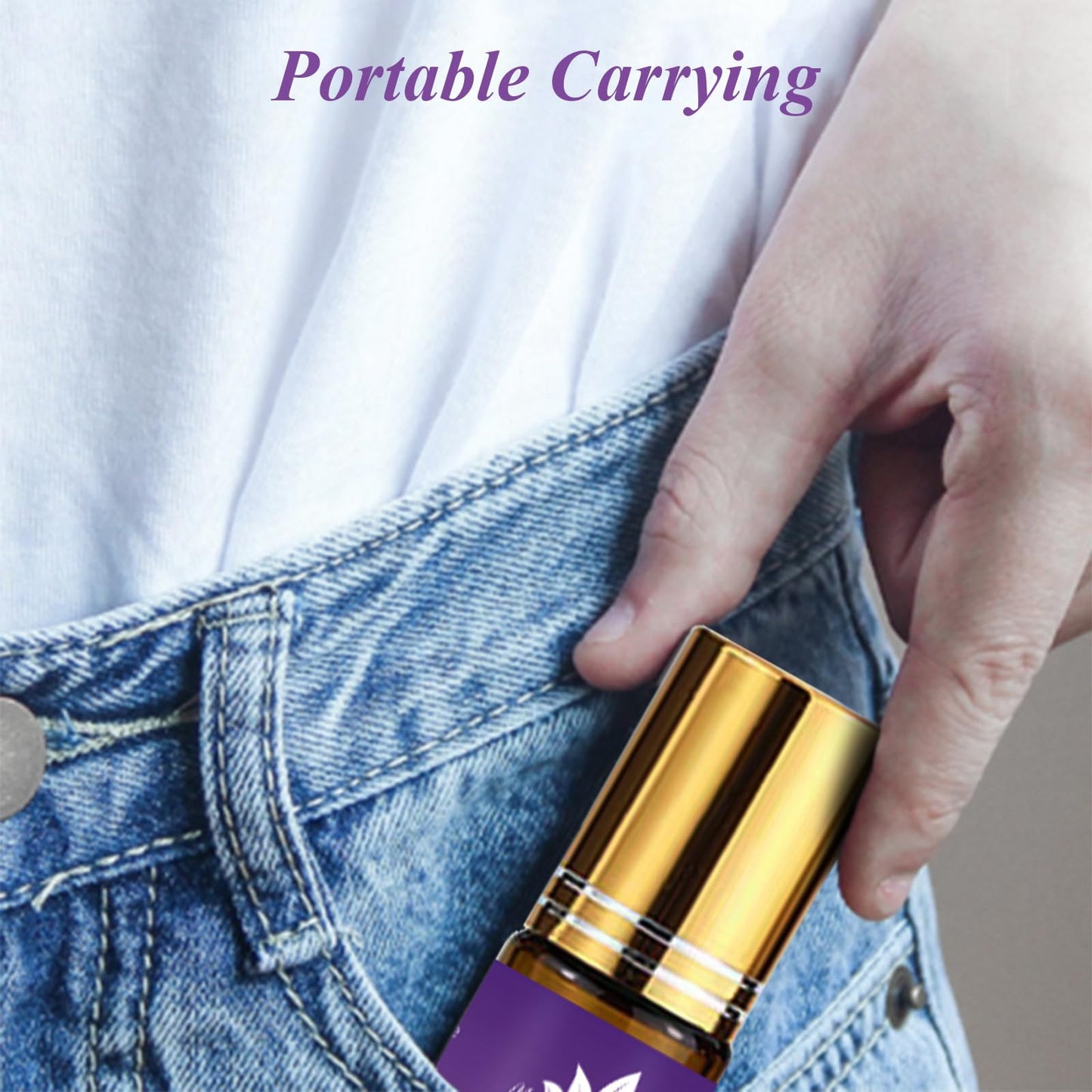 Lavender Essential Oil Roll On – Mumianhua 0.33oz | Therapeutic Aromatherapy