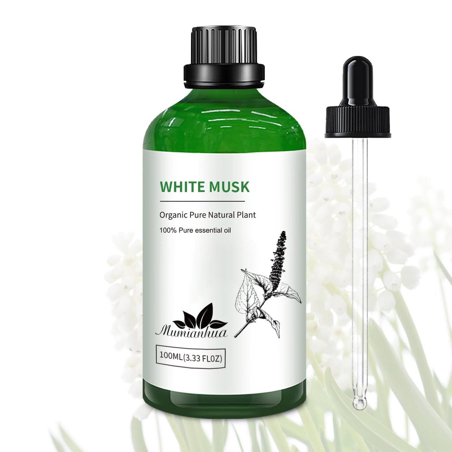 Mumianhua White Musk Oil 100% Pure – Therapeutic Grade Essential Oil for Diffusers, Skin & Body Care (3.38 fl oz)