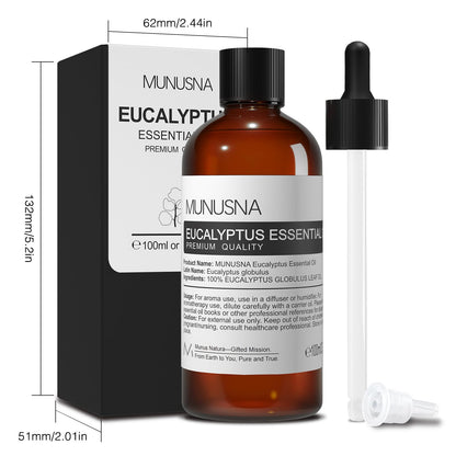 MUNUSNA Eucalyptus Essential Oil – Premium Grade, 100ML, 100% Natural