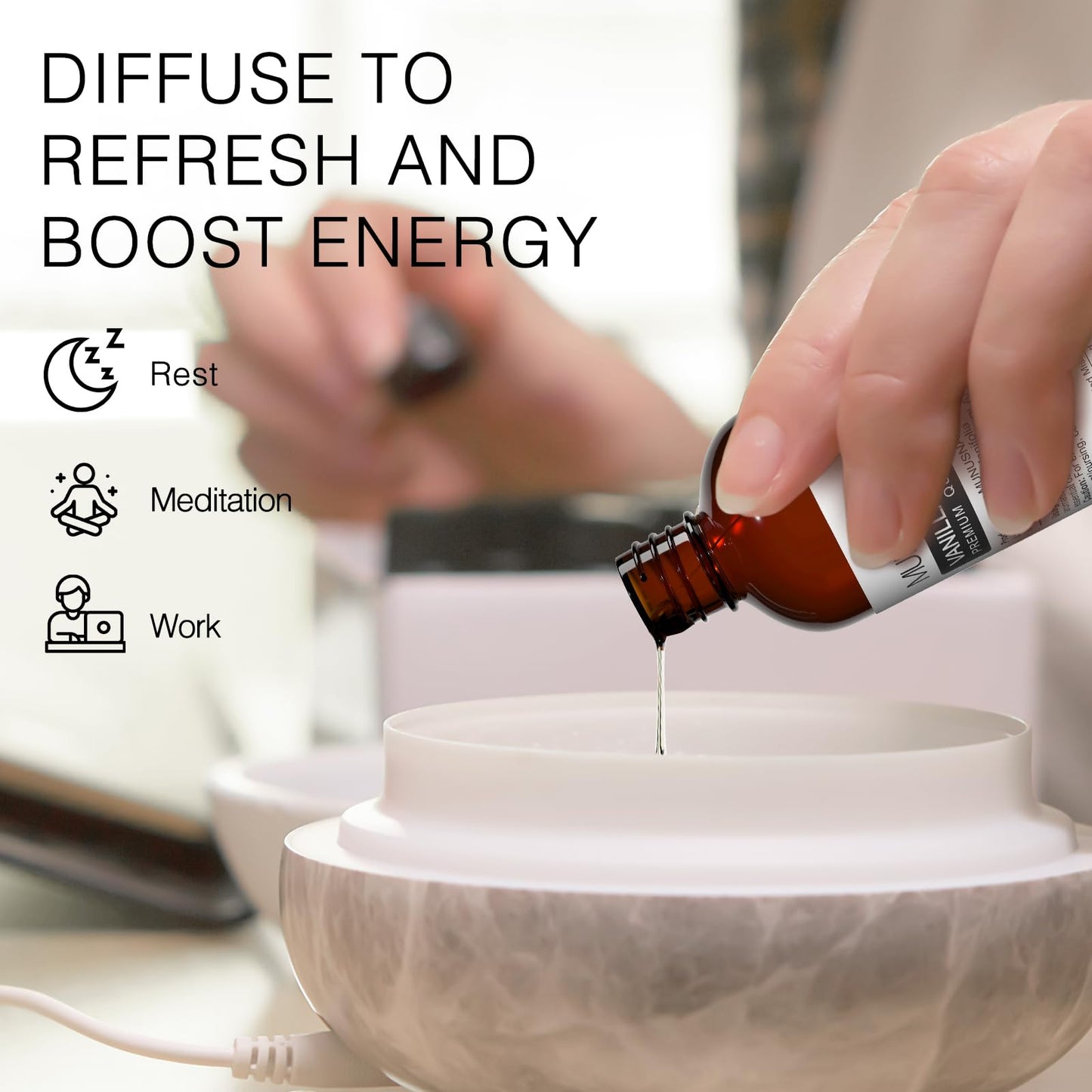 MUNUSNA Vanilla Essential Oil – 100% Natural & Pure (100ml) for Skin Care & Aromatherapy