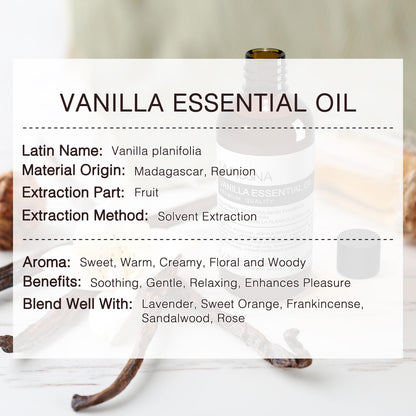 MUNUSNA Vanilla Essential Oil – 100% Natural & Pure (100ml) for Skin Care & Aromatherapy